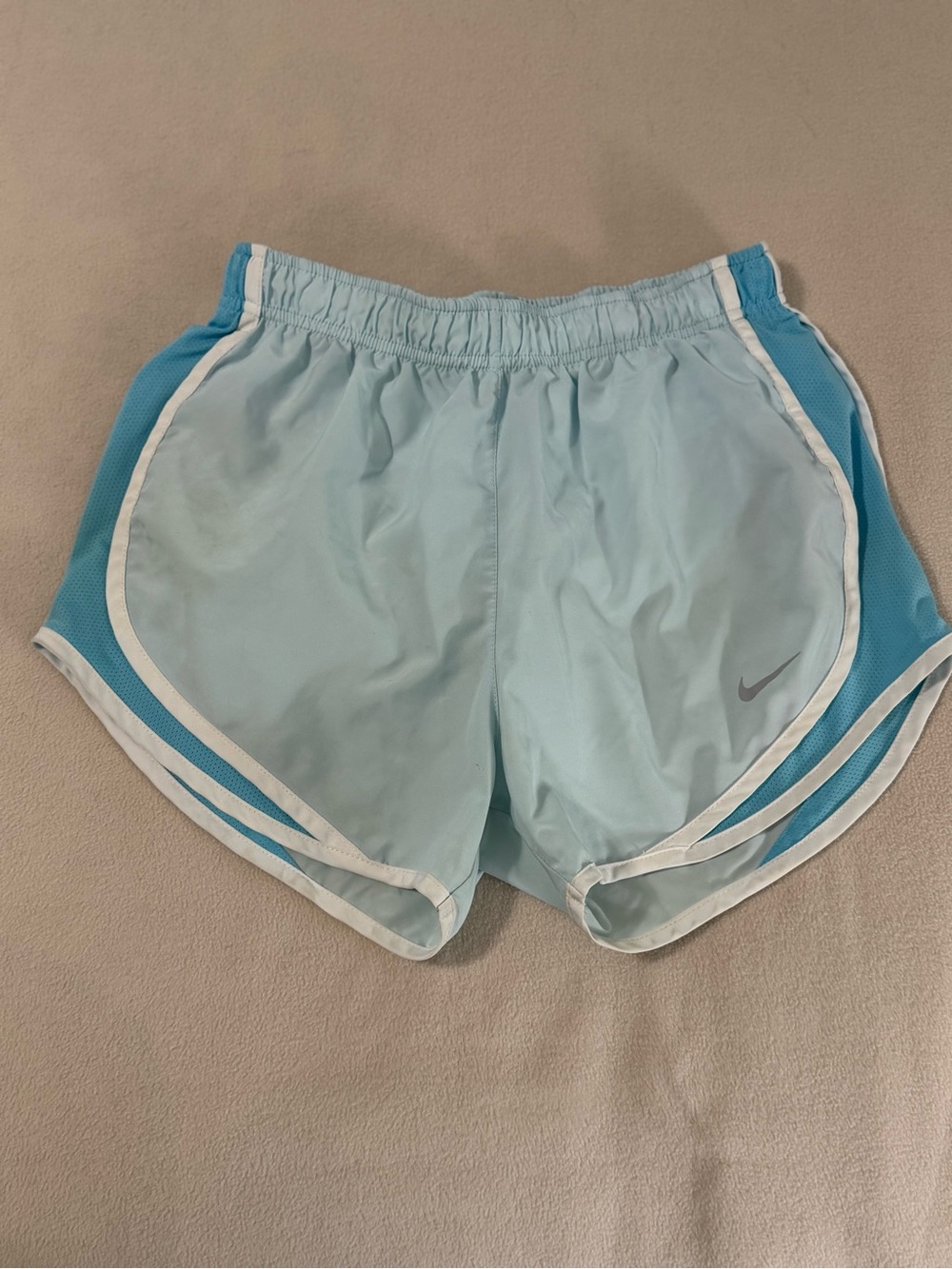 Nike Dri-FIT Tempo Brief-Lined Running Shorts Aqua Blue Small